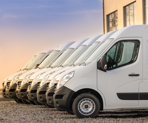Fleet of white LCVs